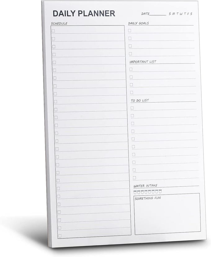 Ongedateerde Dagelijkse Planner Notitieblok A4 - Productiviteit & Schema Tracker