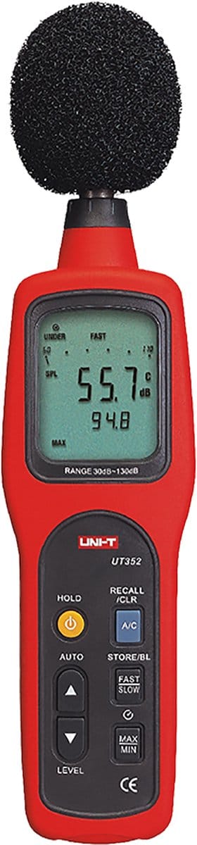 UNI-T UT352 - Geluidsniveaumeter - 30-130 dB - LCD-scherm