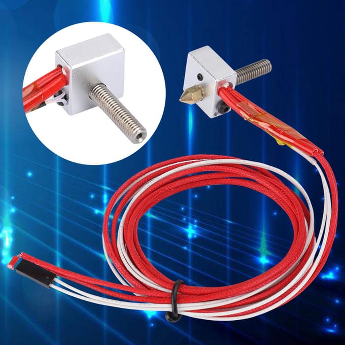 3D Printer Accessoires MK8 Nozzle Extruder Printkop Kit Aluminium RVS Messing red