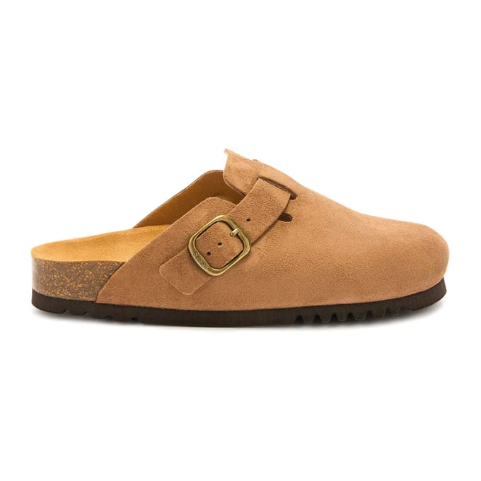Scholl Klomp Fae Suede Vrouwen - Taupe