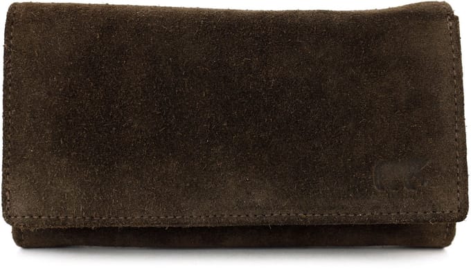 Bear Design Sweety XL Suede Leren Overslagportemonnee - Bruin