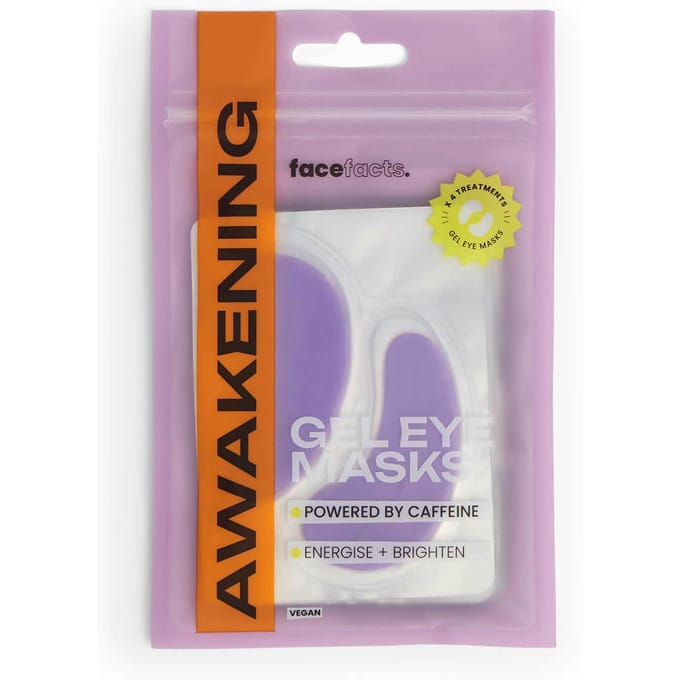 Face Facts Gel Eye Masks Awakening Caffeine 4 paar