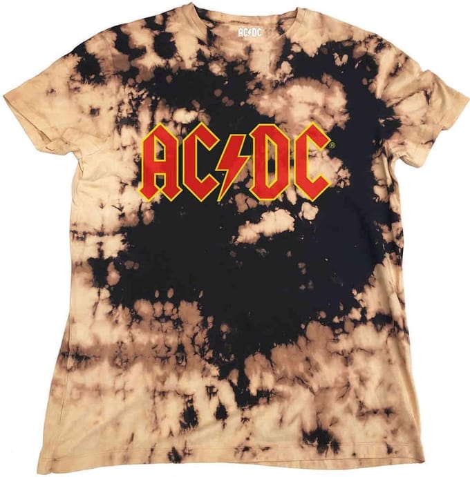 AC/DC - Logo Heren T-shirt - S - Bruin/Zwart