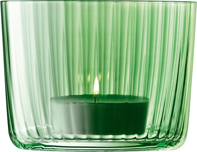 L.S.A. - Gems Theelicht Houder 6 cm Set van 4 Stuks Assorti - Glas - Groen -