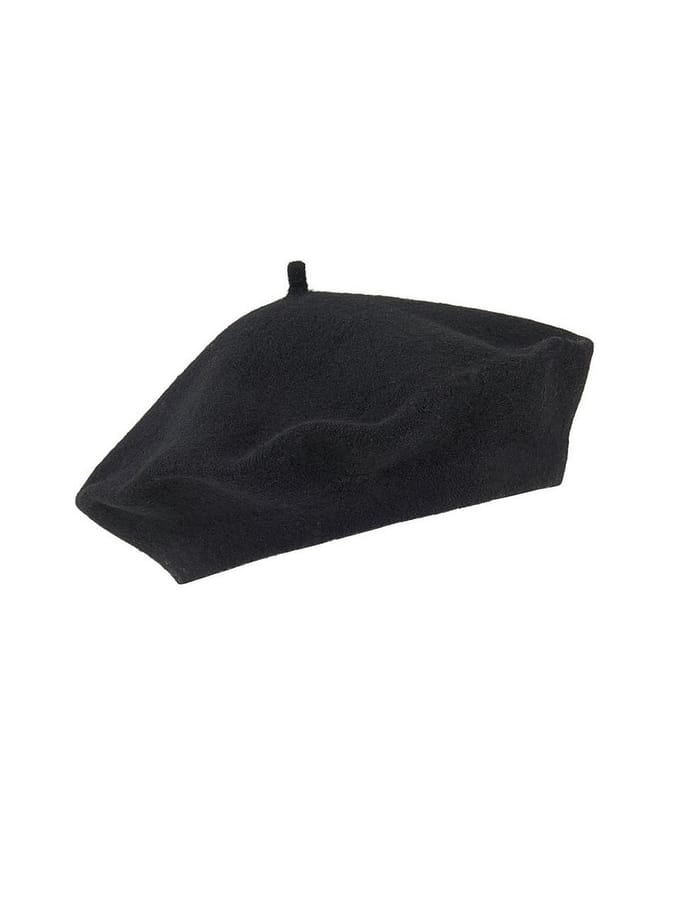 Baret 100% wol Van Peter Hahn zwart