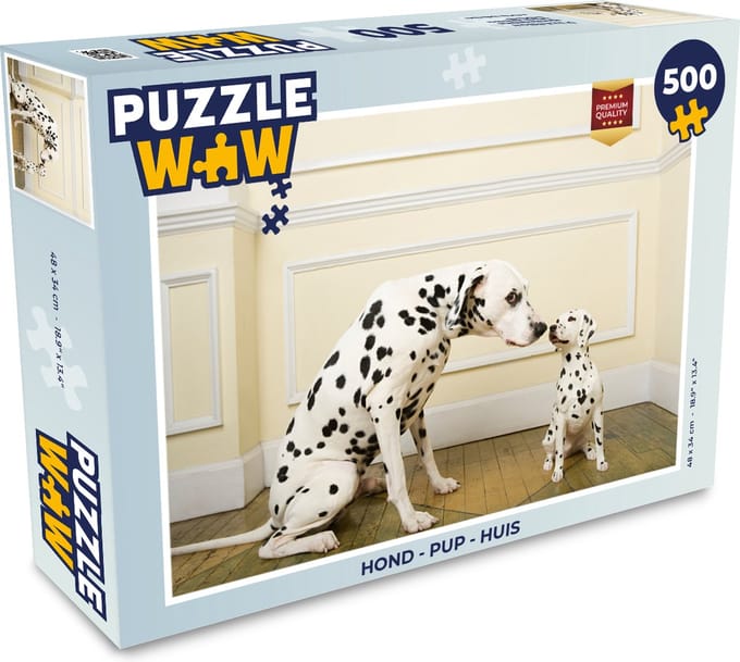 Puzzel Hond - Pup - Huis - Legpuzzel - Puzzel 500 stukjes