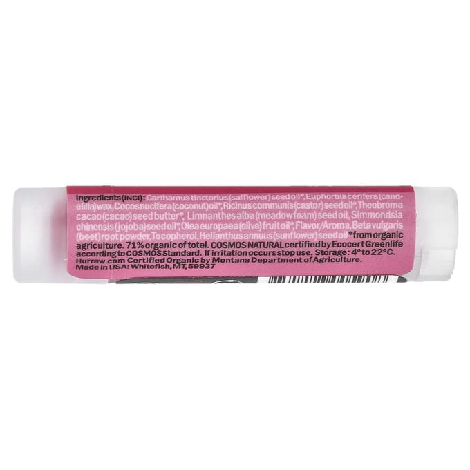 Hurraw! Balsem, Lippenbalsem, Watermeloen, 4,8G(0,17 oz) pink