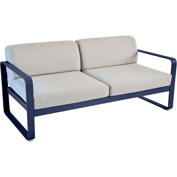 Fermob BELLEVIE 2-zitsbank - 92 abyssblauw - 79 Flanelgrijs