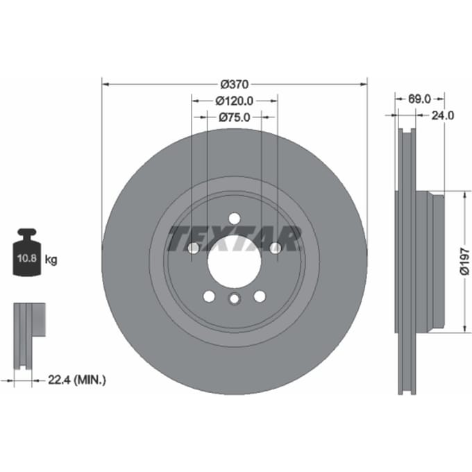 Remschijf TEXTAR 92270003