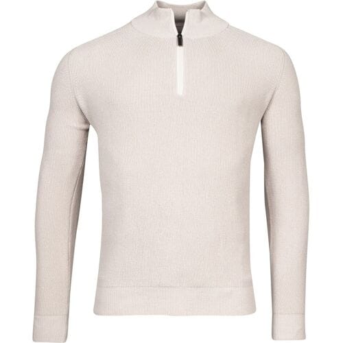 Thomas Maine Trui Half Zip Allover Half Cardigan Knit Kitt / male