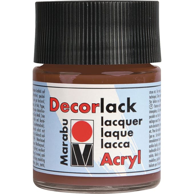 Marabu decoratieve lak, 50 ml - Middelmatig Bruin