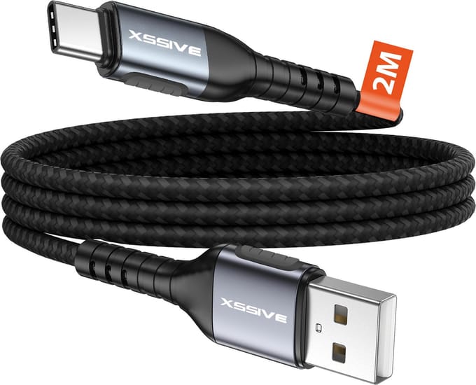Xssive Fast Charge USB naar USB C Kabel - Geschikt voor Samsung & Android - 2 meter