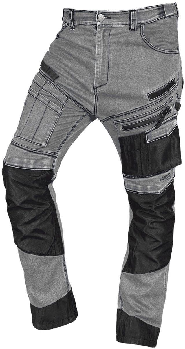NEO TOOLS DENIM - Werkbroek - Oxford Versterking - Grijs - Maat L