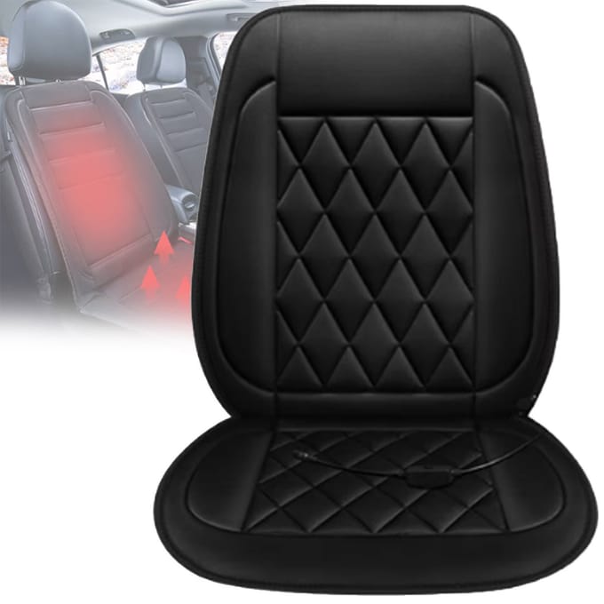 VELTRR® Autostoel Verwarming - Warmtekussen - Autostoelhoes Universeel - Zwart