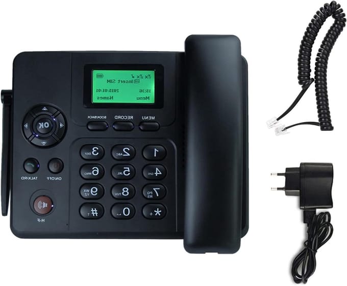 Vaste Telefoon - Tafeltelefoon GSM - Thuis Bellen - Externe Antenne - Dual SIM - Zwart