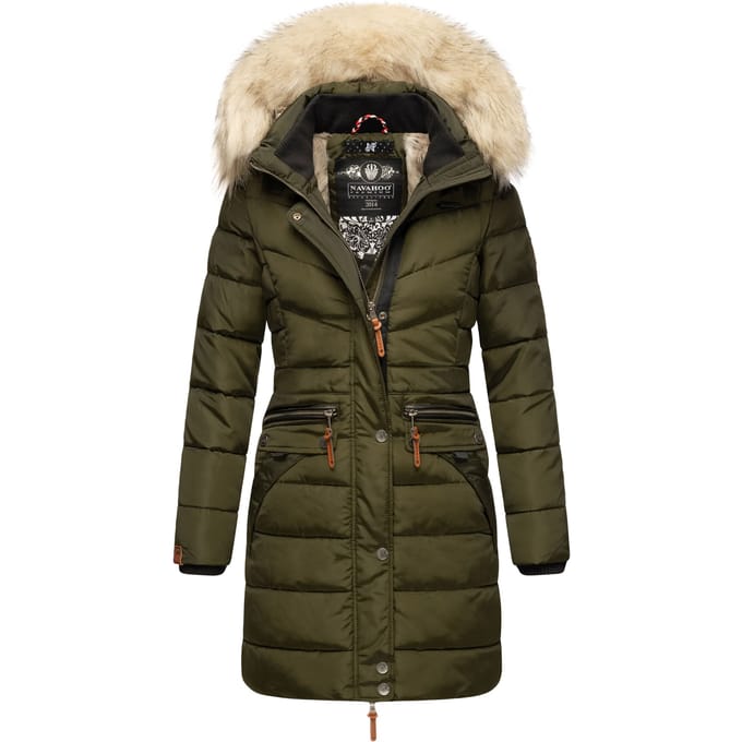 Navahoo Dames Winterjas Paula – Extra Warm, Waterafstotend & Met Afneembare Bontkraag