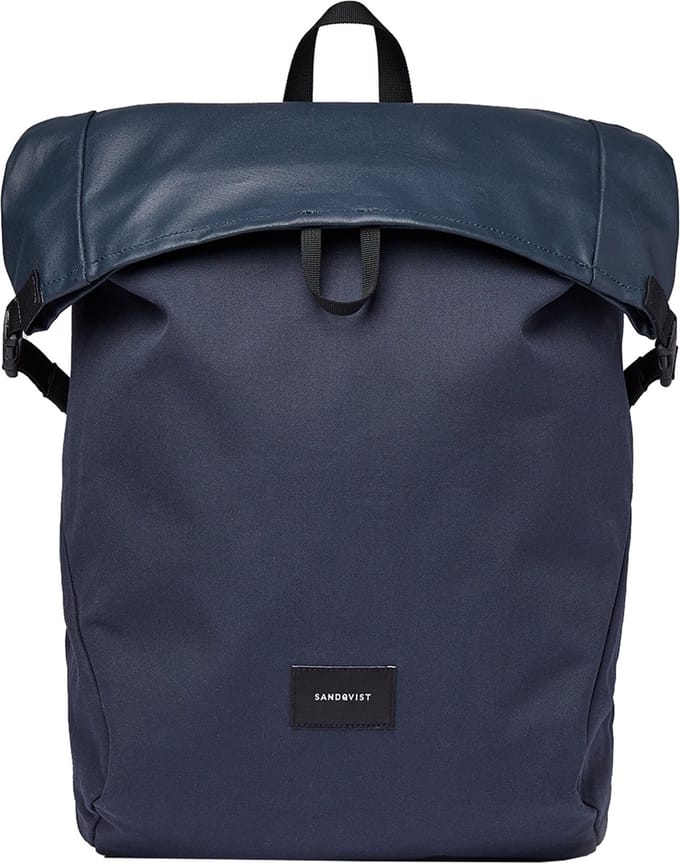 Sandqvist Alfred Backpack navy with black webbing