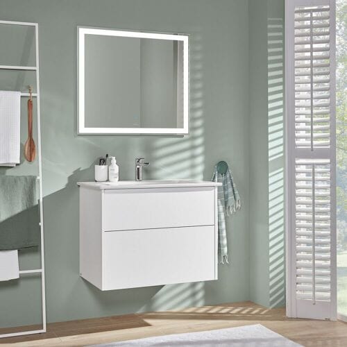 Villeroy & Boch Finero vanity unit 80 cm with washbasin and mirror, 2 extensions S00302DHR1