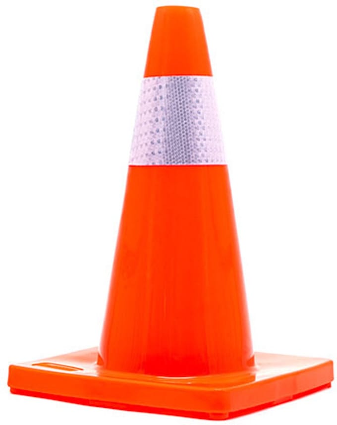 Verkeerskegel Oranje hoogte 45 cm