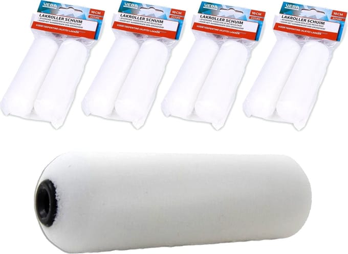 4 stuks Veba Verfrol A2 Schuim 10 cm 2 stuks - Voordeelverpakking