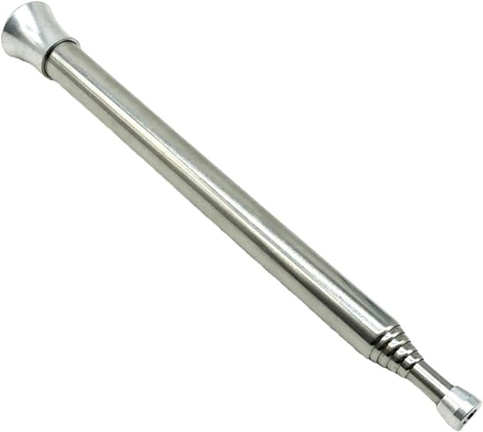 Vuurbalg - Blaaspijp - Kampvuur Starten - Intrekbaar Ontwerp - 63.5 cm - Zilver