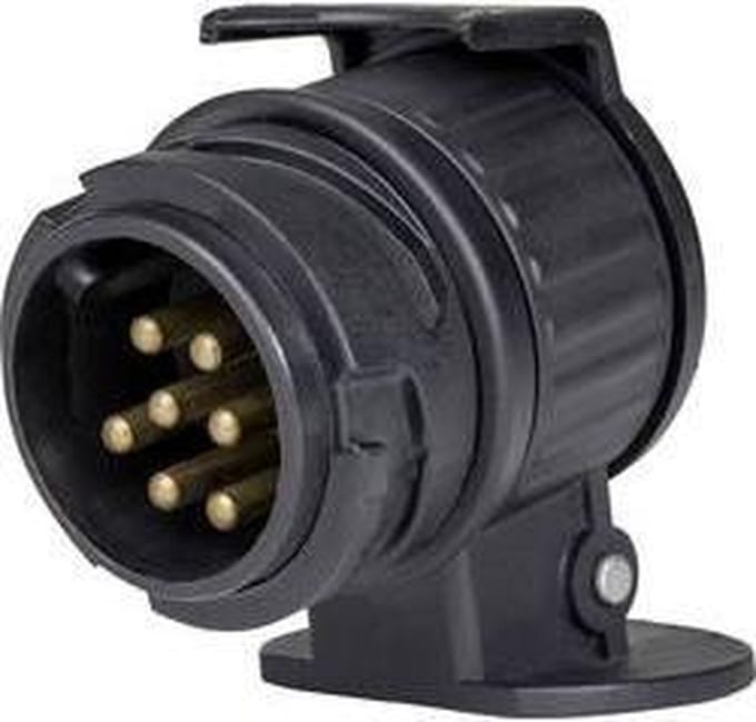 AS Schwabe 60439 Aanhangeradapter [Stekker, 13-polig - Stekker, 7-polig] Kunststof