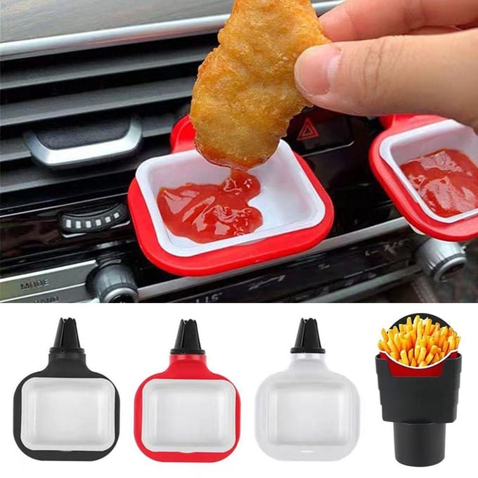 Multifunctionele lade Beste geschenken Frietjeshouder Auto Sausrek Frietjesrek Auto-accessoires Kruidendoos
