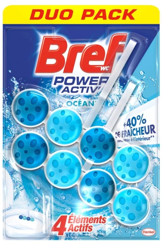 Bref Toiletblok Power Active Ocean 2 stuks per verpakking - 1 stuk