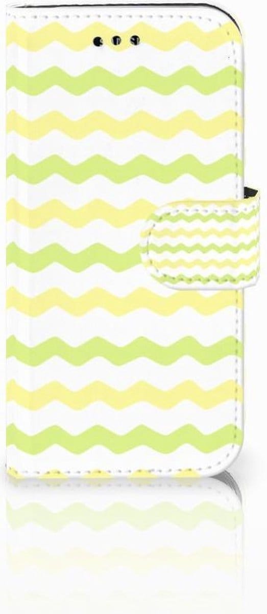 Book Case voor Samsung Galaxy A3 2017 Telefoon Hoesje Waves Yellow