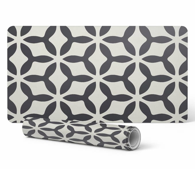 Moderne geometrische bloemenpatroon bureaumat 100x50 cm