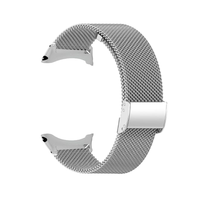 Ceinture en maille métallique à pression de 22 mm argenté