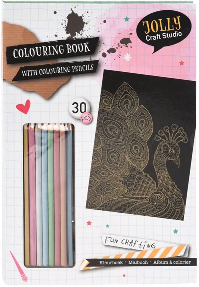 Kleurboek met 8 potloden - Creatief speelgoed voor kinderen.
