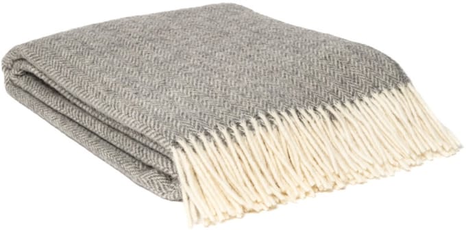 WOOOL Plaid - Zelandia (Grijs) - 140x200cm - 100% Wol