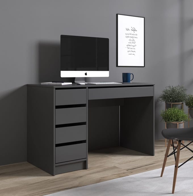 Meubella - Bureau Avio - Grijs - 120 cm