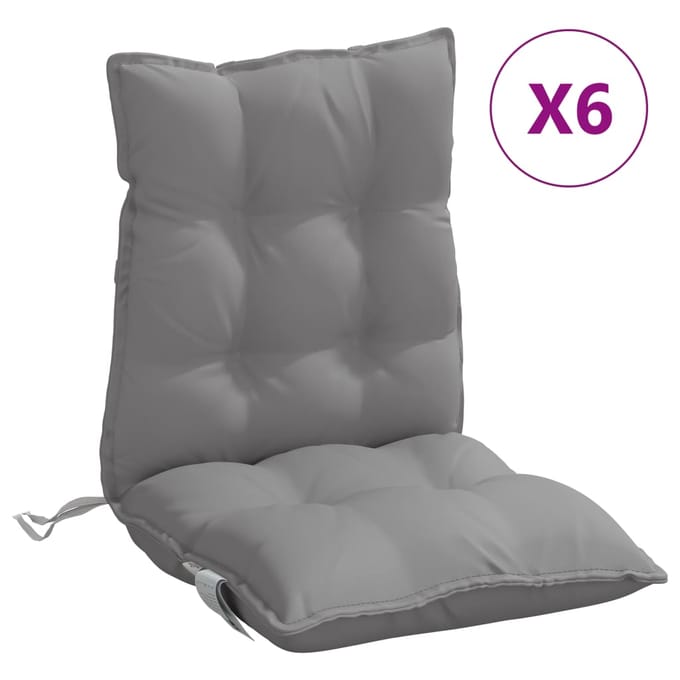 vidaXL - Buitenkussen - 6 - st - Grijs - 100 - x - 50 - x - 7 - cm