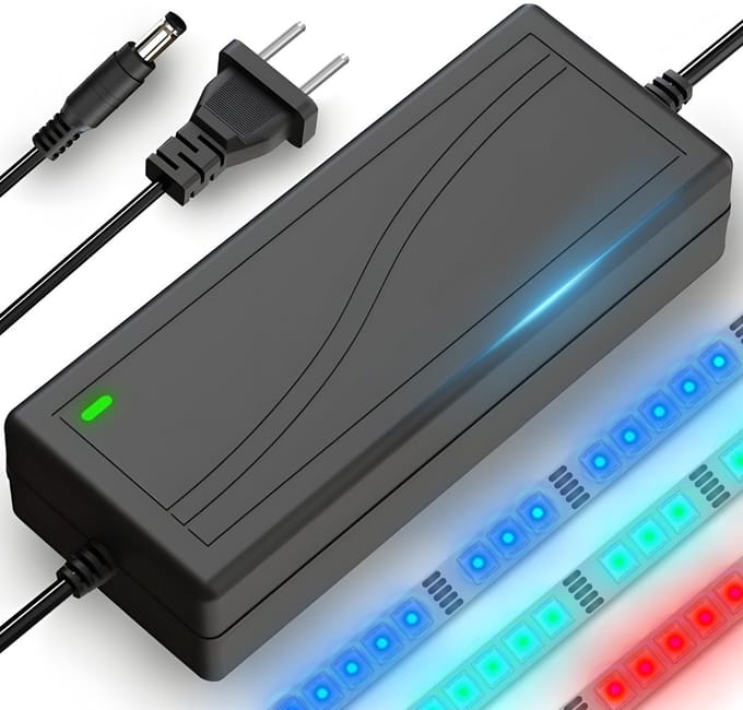 Retoo 12V LED Power Adapter 5A - Universele Voeding voor LED Strips en Elektronische Apparaten