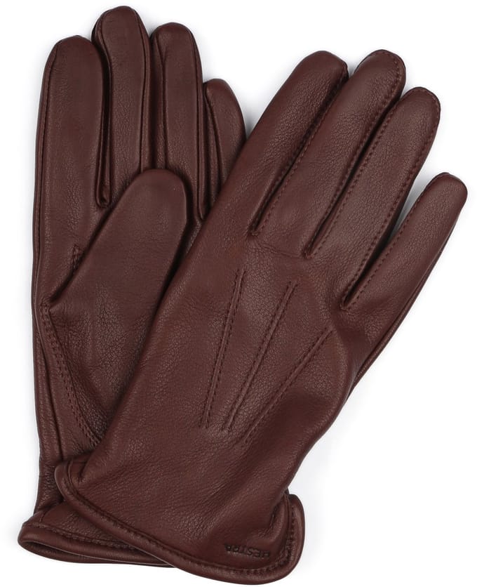 Hestra Handschoen Andrew Leer Chocolate - Maat 10.5 - Heren