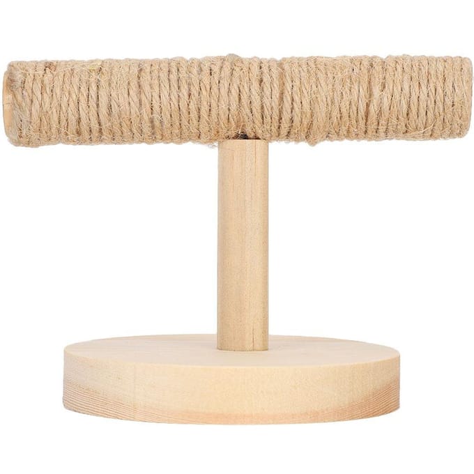 Vogelkooi Stand Hout Vogel Platform Trainingsstand Speeltuin Vogel Accessoires Speelgoed beige