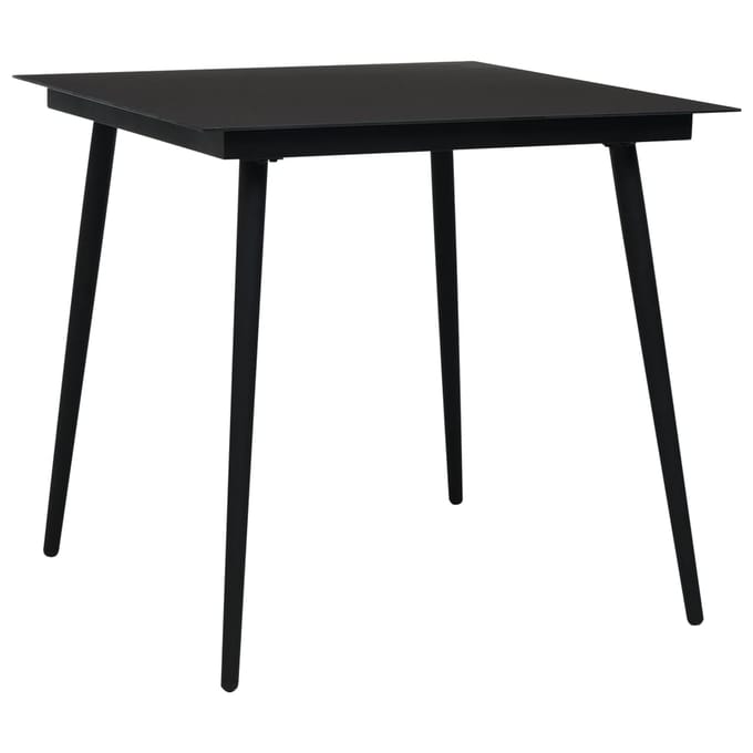 vidaXL - 3-delige - Tuinset - PVC-rattan - zwart