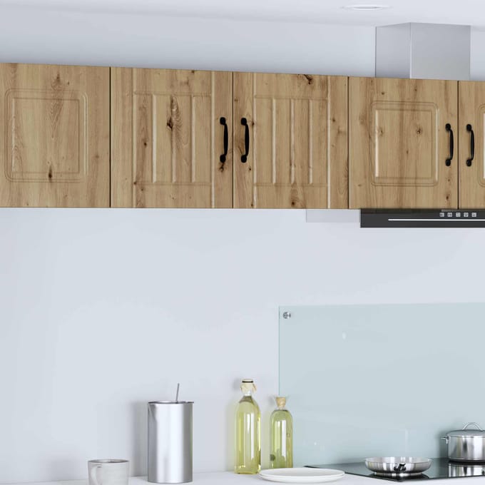 vidaXL - Wandkast - LUCCA - 2 - st - Artisanaal - eiken - Bewerkt - hout