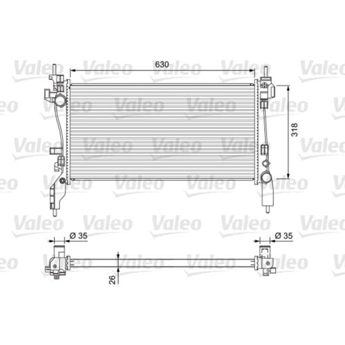 Radiator, motorkoeling VALEO 701718