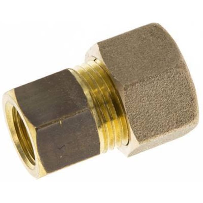 G 1/4'' x 12mm Messing Rechte Knelfitting 75 Bar DIN EN 1254-2