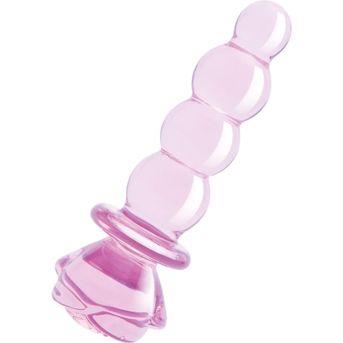 'Glaze Glass - Rosebud Beaded Plug', 14 cm