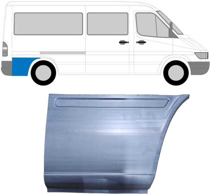 Reparatiepaneel achterspatbord voor Mercedes Sprinter 1995-2006 / Rechts