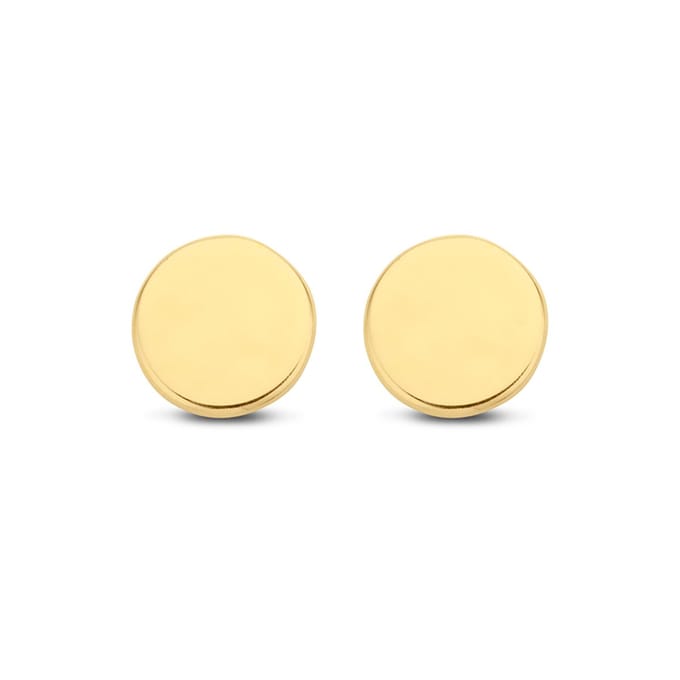 New Bling Goud 9NBG-0035 - Oorknop Rondje - Glad - 5mm - Goud
