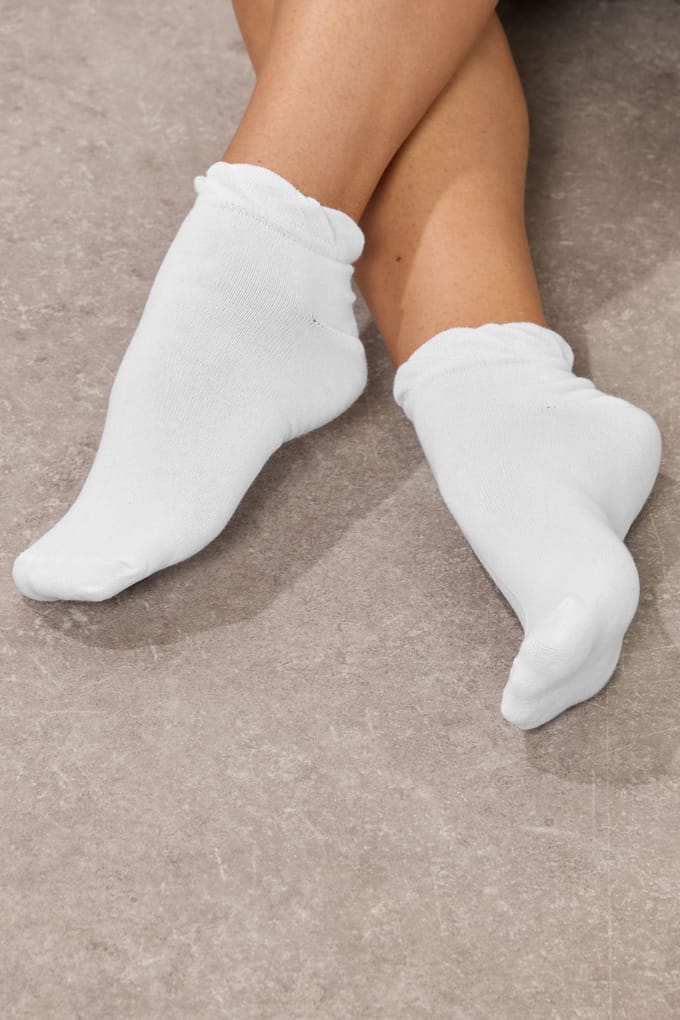 Yours 5Pack Witte Sneakersokken Size 37-40