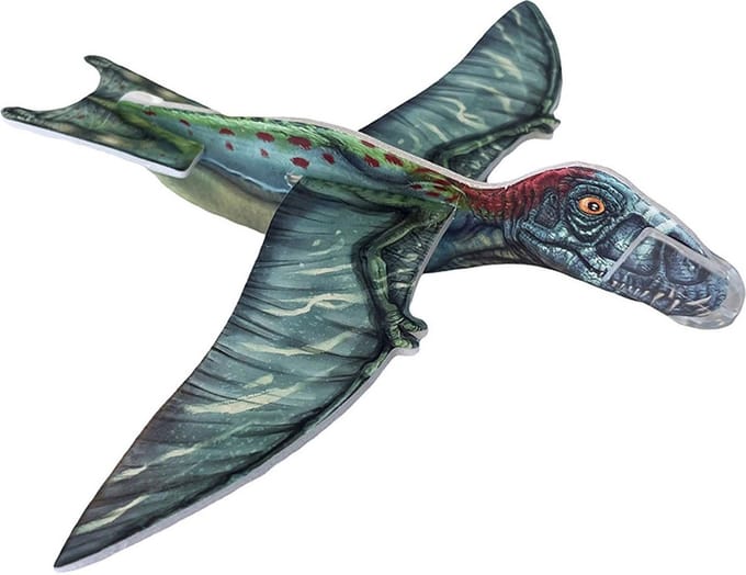Dinosaurus foamvliegtuigje 6,5 x 22cm Johntoy 48 stuks
