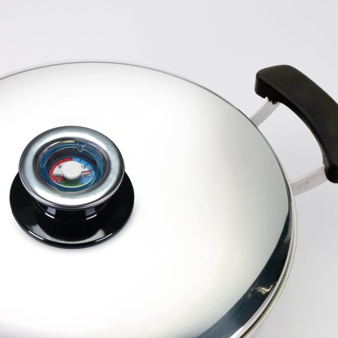 Universele Pannendop met Temperatuurmeter - Vervangingsknop voor Potdeksels met 4mm Schroefdraad