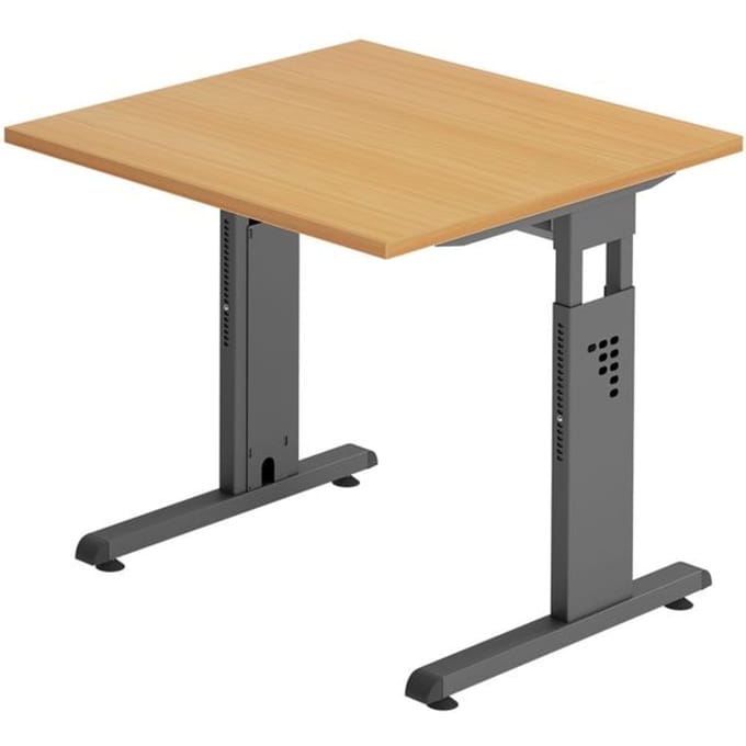 MEGA 8 G | Bureau - 80 x 80 Tafelhoogte I In hoogte verstelbaar Beuken/Grafiet