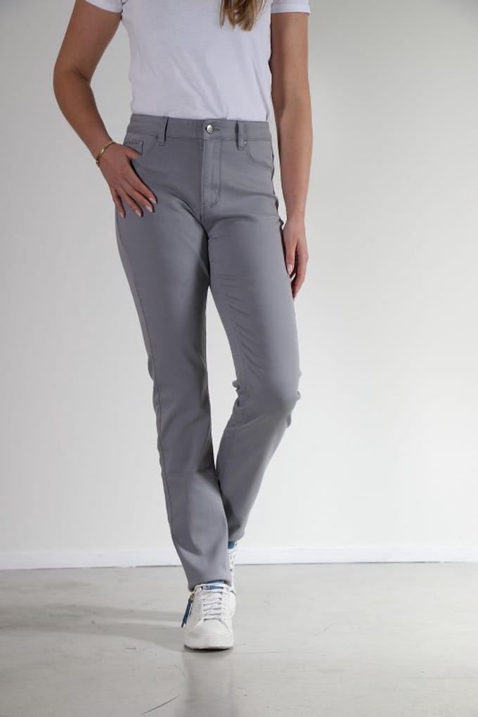 New Star - Orta l.grey twill broek L32 dames straight - maat 27